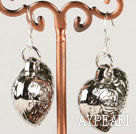 fashion metal jewelry CCB silver like heart shape earrings