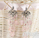 Boucles d'oreilles rose préférée de style vintage agate