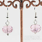 12mm mångfacetterad rosa kristall örhängen färg