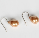 Classic Design Drop Shape Lighe Coffee väri Seashell helmiä korvakorut