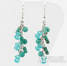 New Design Assorted Turquoise and Green Crystal Fashion Earrings