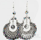 Gorgeous Style Big Drop Shape Multi Color Crystal Earrings