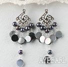 p earrings with 925 silver Lippe Ohrringe mit 925 Silber hook Haken