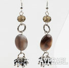 New Design Persian Agate and Crystal Dangle Earrings