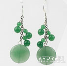 Dangle style Boucles Forme Ronde Aventurine