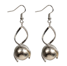 Simple, style blanc Couleur Perles Shell Boucles d'oreilles