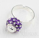 Mote Stil Purple europeiske Bead Justerbar Ring