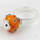 Fashion Style Orange European Bead Verstellbarer Ring