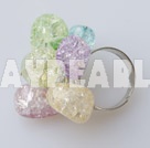 colorful bursyt crystal ring