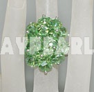 verde de cristal inel de moda