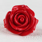 beautiful romantic red rose acrylic ring