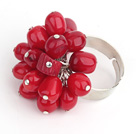 7-8 red coral ring (adjustable)