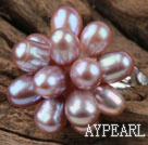 Naturale de apă dulce Pearl Purple Lotus reglabil forma inelara