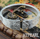 Big Style Sterling Silver(99.9% Silver) Bangle (With the Pattern of Plum Blossom, Bamboo and Chrysanthemum )