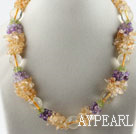 Assorted Critine and Amethyst Necklace