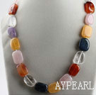 8*18m multi color gem stone necklace (color picked up randomly)