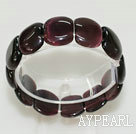 elastic dark red  brown cat's eye bracelet