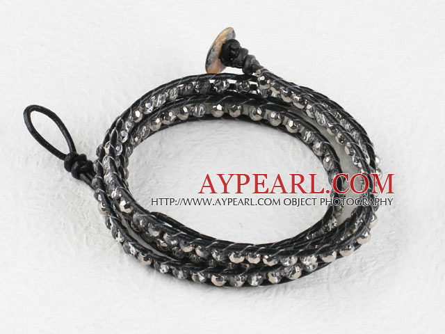 23.6 inches manmade crystal wrapped nylon bracelet