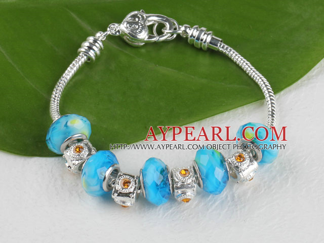 7.9 inches fantasy blue charm bracelet