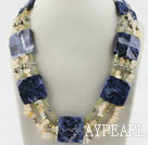 Big Style Critine and Sodalite Necklace