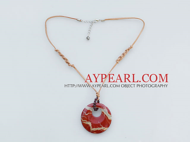 red gem pendant/necklace with extendable chain