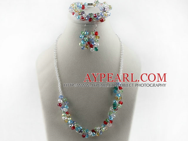 fantastic multi color crystal sets with magnetic clasp