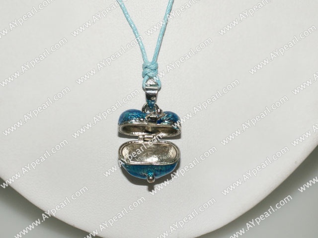 heart shape make a wish box necklace with lobster clasp