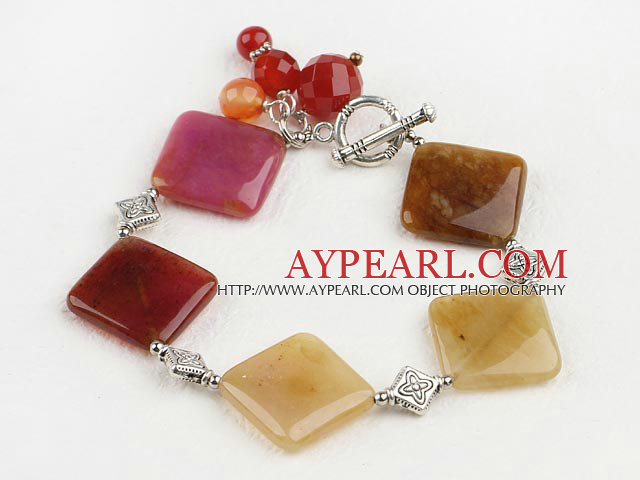 agate 3-colored jade bracelet