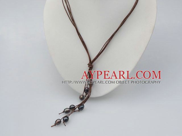 black pearl necklace with extendable chain