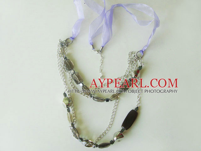 smoky quartze necklace with extendable chains