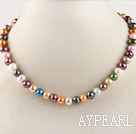 exquisite 15.7 inches 7-8mm dyed fresh water multi color pearl necklace изысканный 15,7 дюймов 7-8мм окрашенных пресной воды многоцветный жемчужное ожерелье