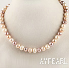 Favorit 16,1 Zoll 9-10mm natürlichen Farben runden Perlenkette