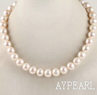 ослепительно класса 16.5inches 12-13мм белый круглый жемчужное ожерелье