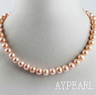 favourite 15.7 inches 9-10mm pink color round pearl necklace любимый 15,7 дюймов 9-10мм розовый цвет круглый жемчужное ожерелье