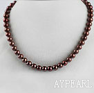 trendy 15.7 inches 8-9mm chocalate color pearl necklace модные 15,7 дюймов 8-9мм chocalate цвета жемчужное ожерелье
