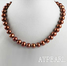 exquisite 15.7 inches 11-13mm dark brown color pearl necklace изысканный 15,7 дюймов 11-13мм темно-коричневого цвета жемчужное ожерелье