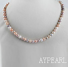 Un superbe 15,7 pouces de qualité 6-6.5mm couleur collier de perles multi