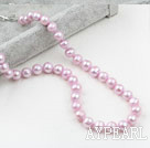 Classic Design 9-10mm perles d'eau douce lumière pourpre collier de perles