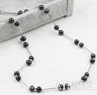 Design clasic negru de apă dulce Cupa colier de perle de staniu cu incuietoare homar