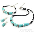 popular turquoise necklace bracelet earring set