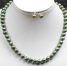 Multi Color Fluorit Stone und Crystal Spring-Set (Halskette und Ohrringe Matched)