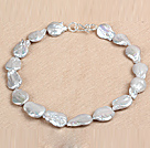 Elegant Natural Gray Irregular Shape Rebirth Pearl Chunky Party Necklace