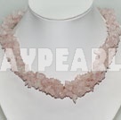 multi brin de mode collier rose quartze
