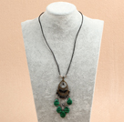 Mode Perle Kristall-und mehrfarbige Edelstein Halskette mit ausziehbarer Kette