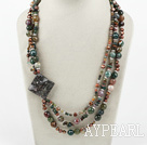 Big style multi Strand Inde Agate Collier