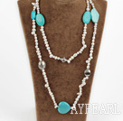 baroque pearl turquoise necklace
