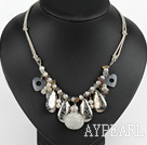 pearl agate white turquoise necklace