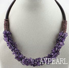 6*8mm amethyst chips necklace