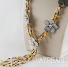 brudkläder smycken mode vit pärla kristaller halsband med skal blomma