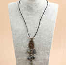 Biwa pärla och kristall neckace med togglelås